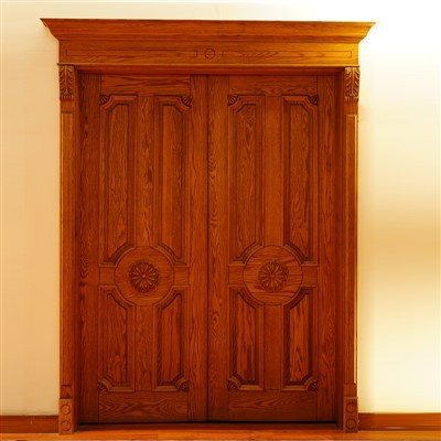 سفید اوک سوئنگ لکڑی کا دروازہ